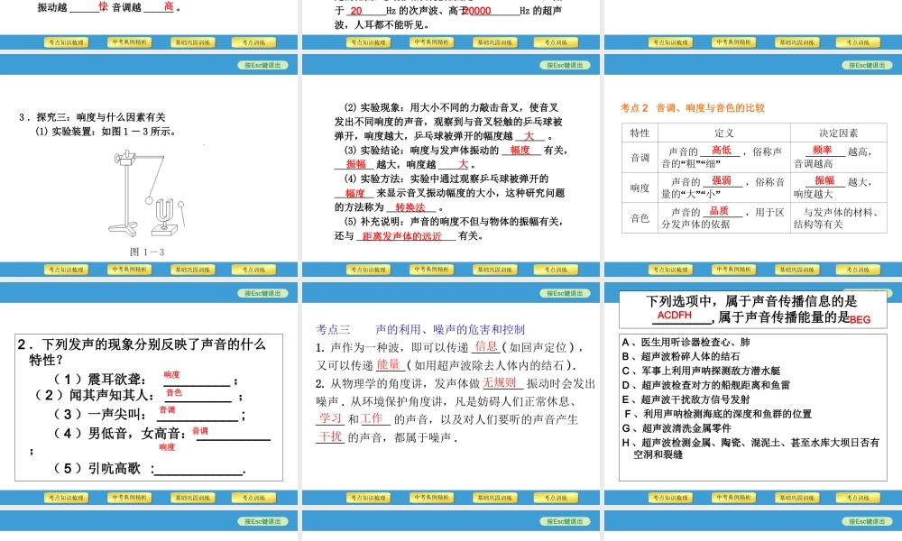 2015年中考复习2—声现象