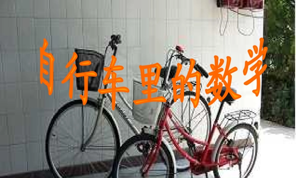 人教版小学数学六年级下册第12册《自行车里的数学》教学参考课件