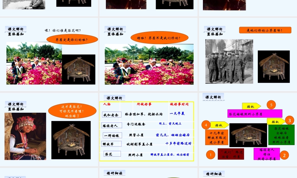 (部编)初中语文人教2011课标版七年级下册驿路梨花(课件)