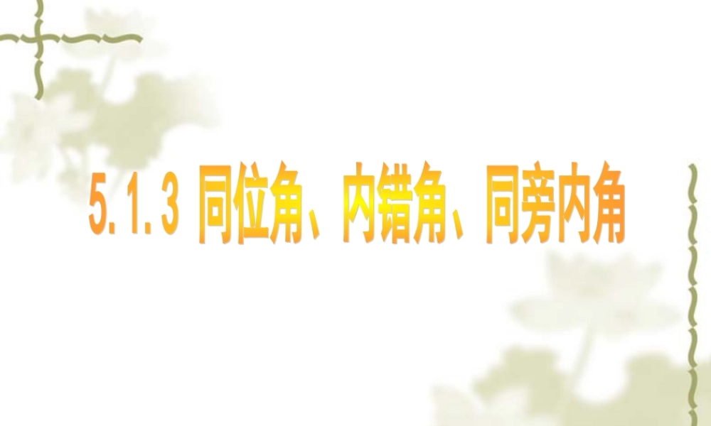 同位角内错角