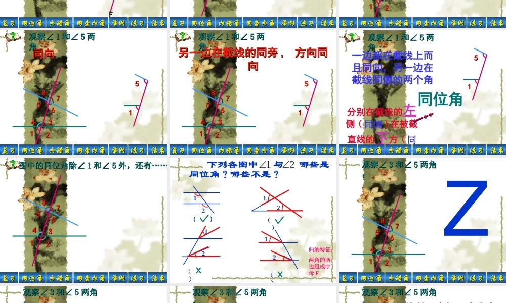 同位角内错角