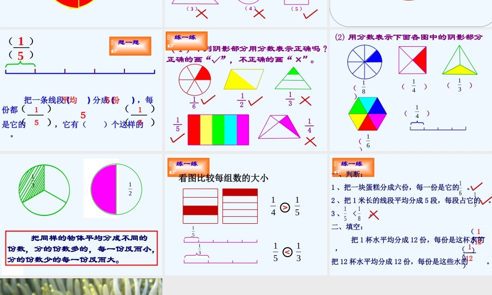 小学数学北师大2011课标版三年级分数的初步认识-(3)