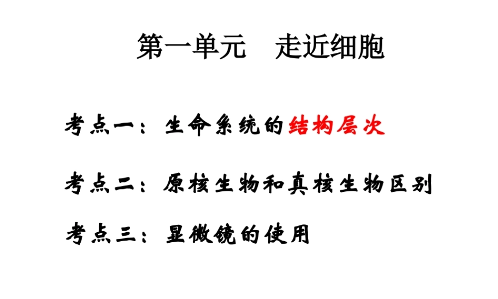 生物会考复习课件：分子与细胞总复习