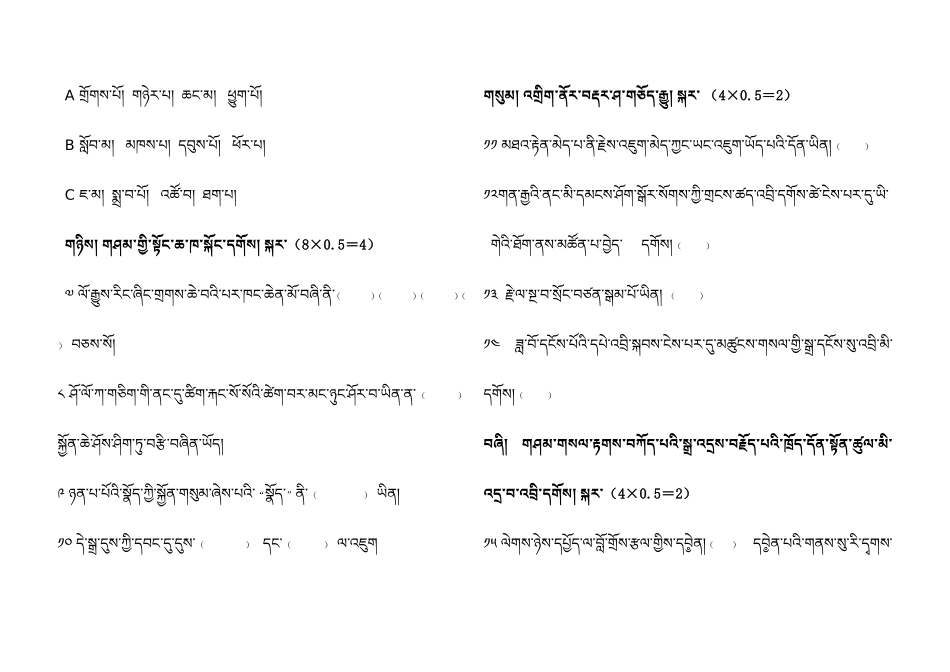 阿旺旦增2011模拟卷子_第2页