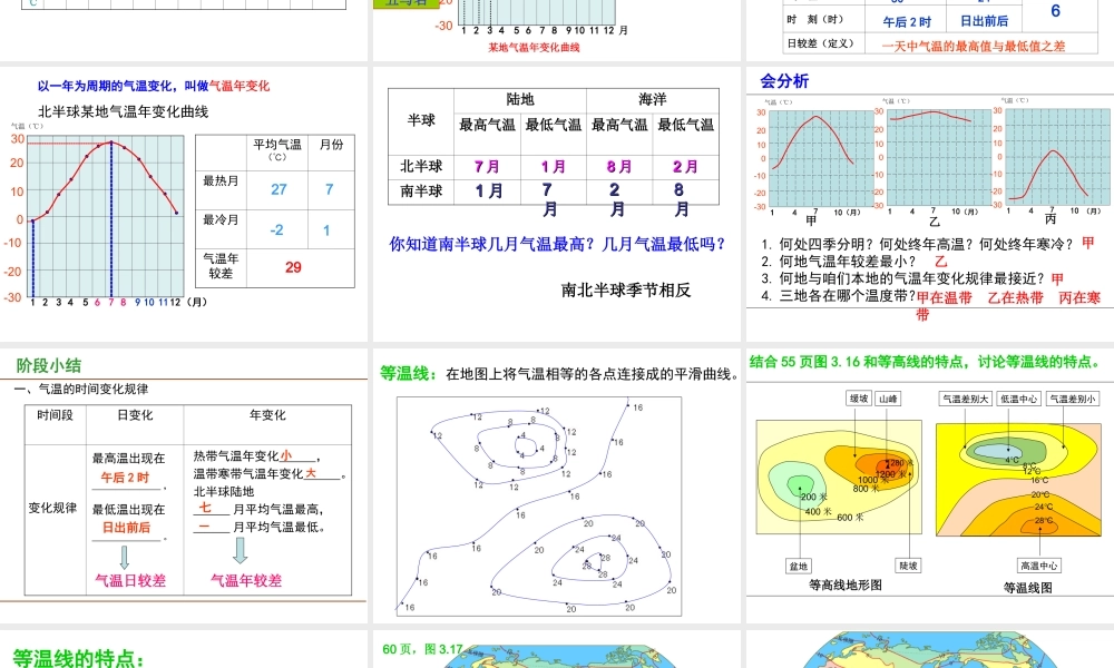 《气温的变化和分布》课件