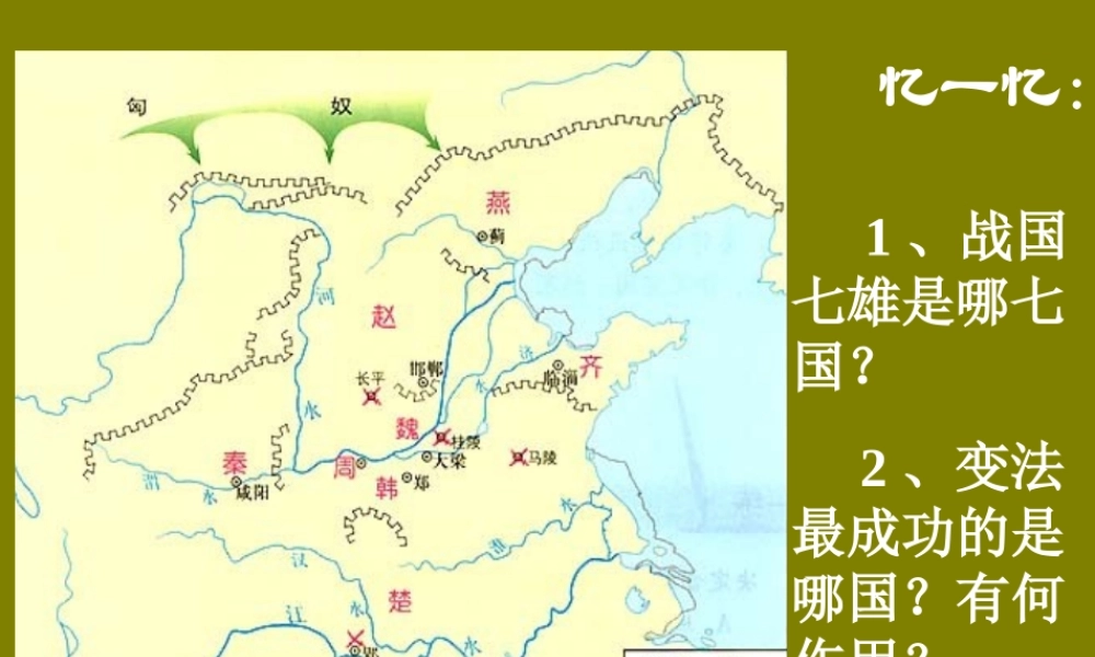 《秦的统一》课件(华东师大七年级上)