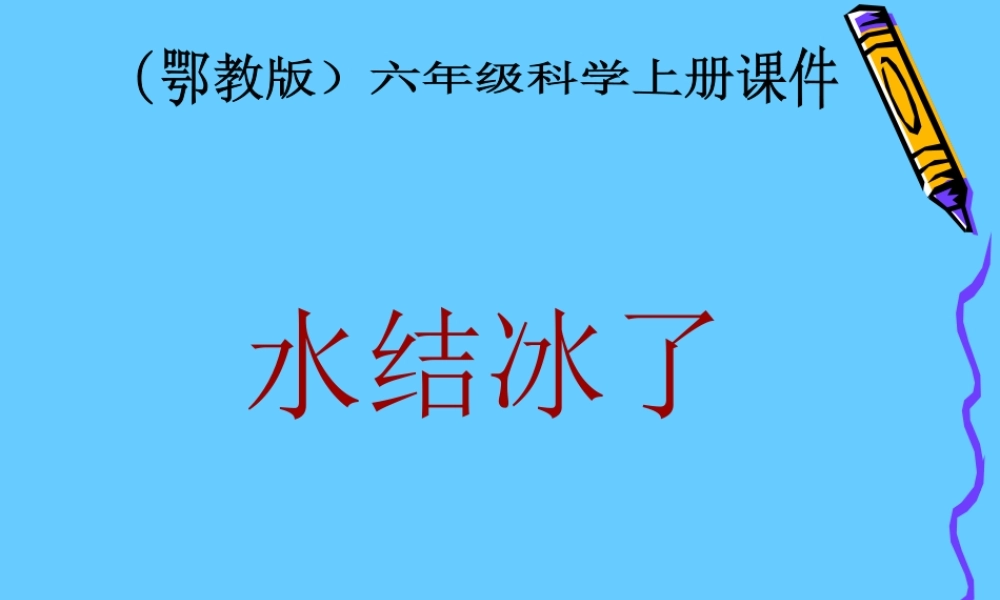 19.水结冰了