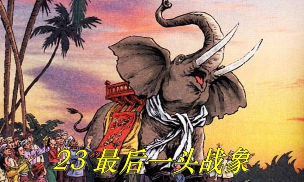 《最后一头战象》PPT课件小学语文六年级上册23课
