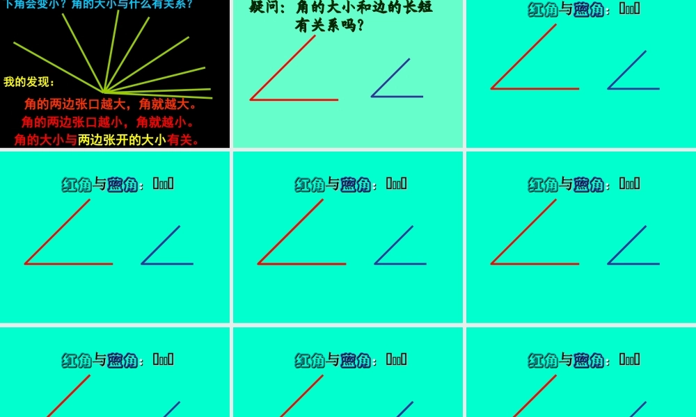 角的认识ppt