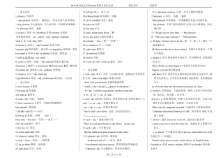 Unit6单元知识点(短语+句型+重难点句子)1