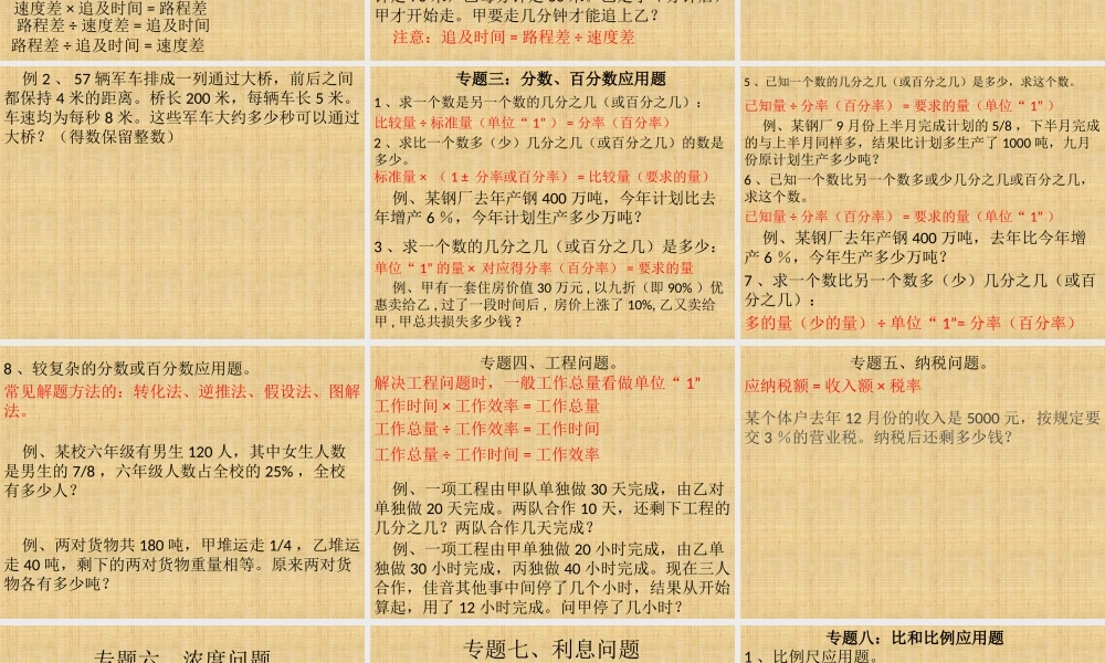 人教版六年级下册数学解决问题总复习-2