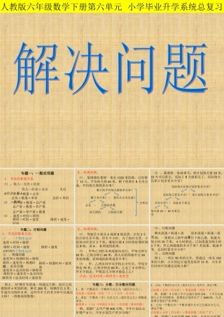 人教版六年级下册数学解决问题总复习-2