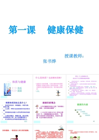 [名校联盟]江苏省南京市上元中学七年级上学期体育与健康——健康课第二周健康保健课件