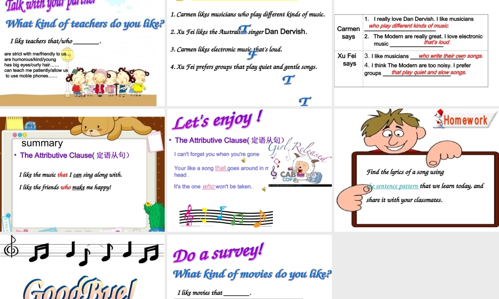 unit9Ilikemusicthaticandanceto公开课课件PeriodOne