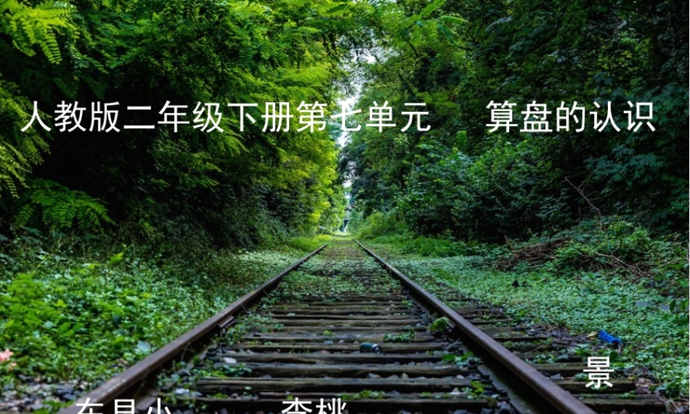 人教2011版小学数学二年级算盘的认识