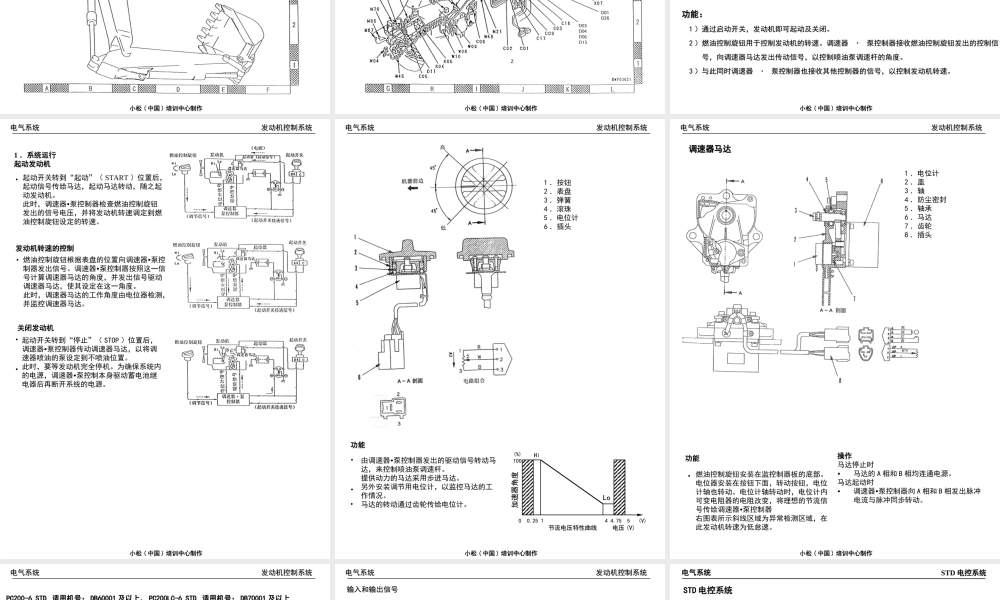小松220-7挖掘机电气系统维修手册PPT