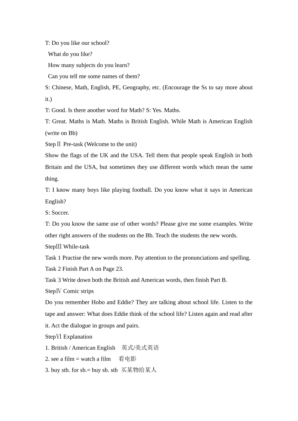 Unit2Schoollife教案_第2页