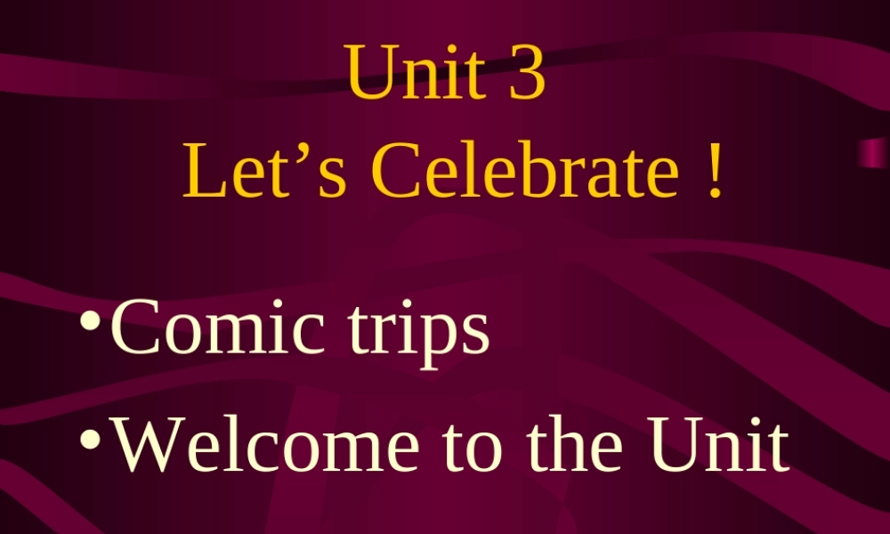 Unit3Let'sCelebrate