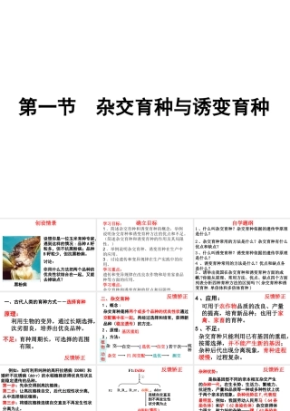 杂交育种与诱变育种