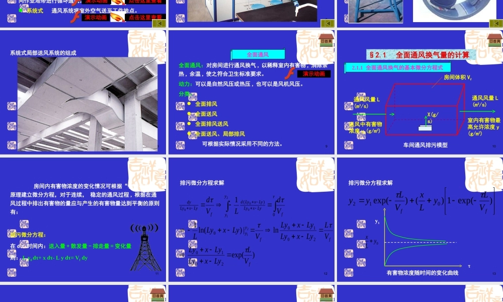 (通风工程)-第2章全面通风