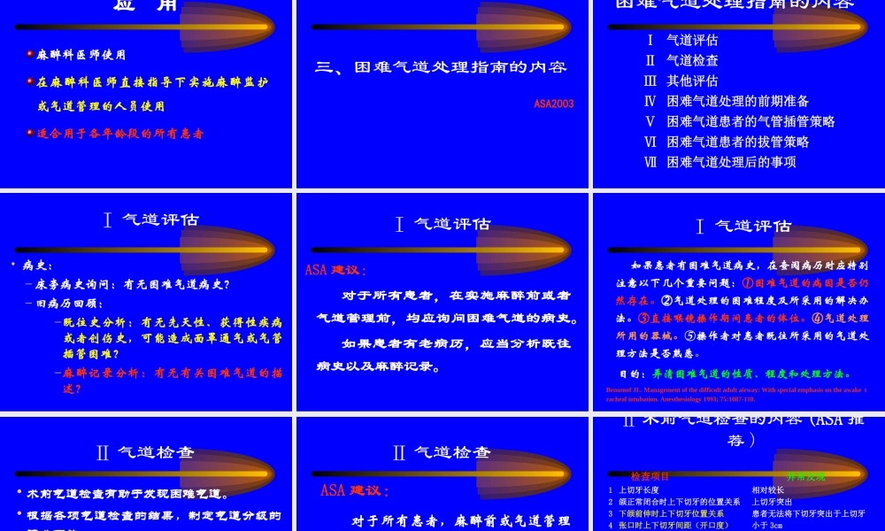 困难气道处理最新进展及指南-四川省年会-2010-11