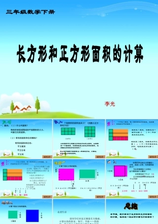 长方形.正方形面积的计算