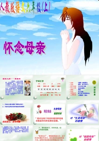 2014人教版语文六上《怀念母亲》ppt课件3