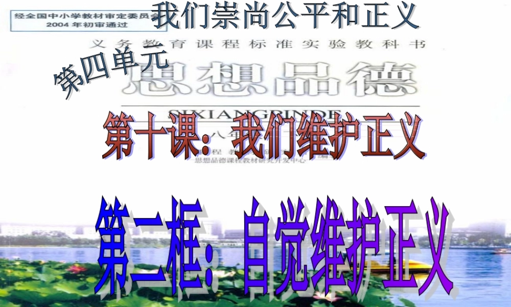 10.2自觉维护正义