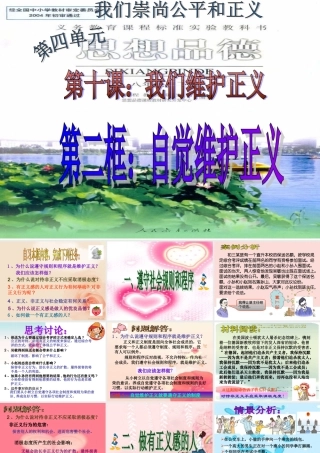 10.2自觉维护正义