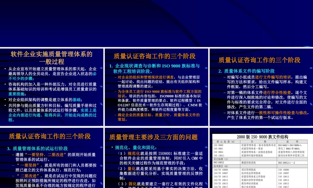 CMM培训资料：软件质量管理体系概论