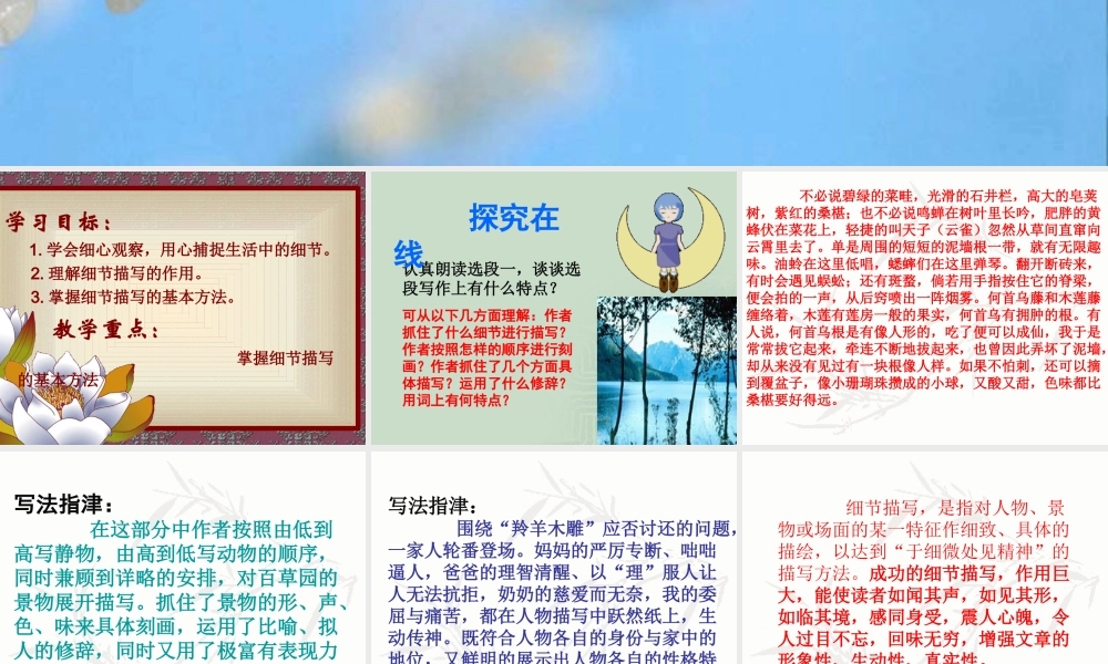 作文细节描写课件