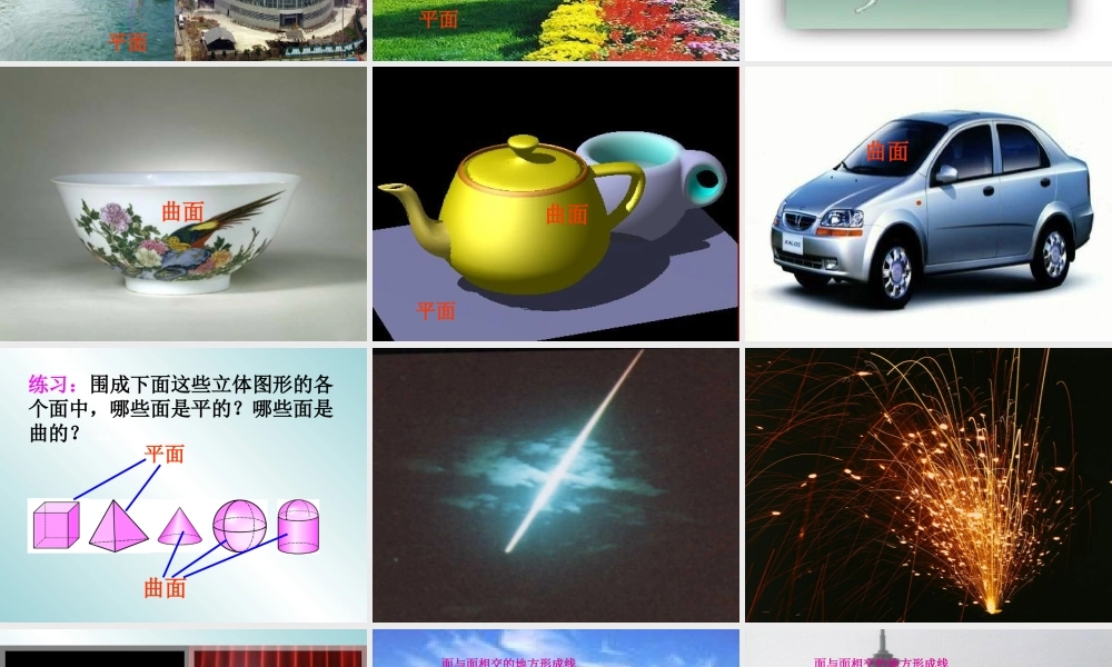 [中学联盟]云南省昆明重工中学七年级数学上册第四章412点、线、面、体课件(新人教版)(共42张PPT)