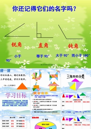 小学数学2011版本小学四年级三角形分类-(3)