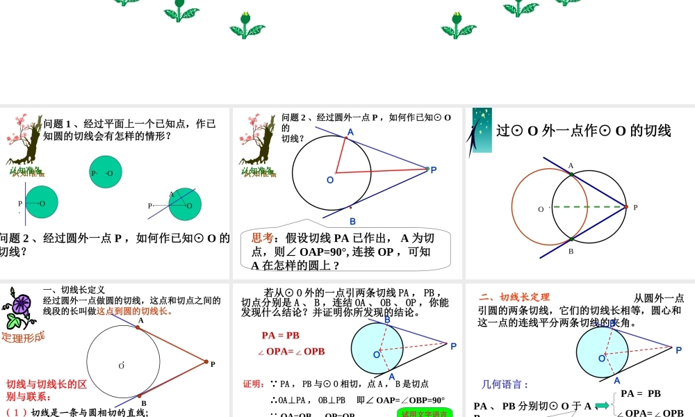 切线长定理课件