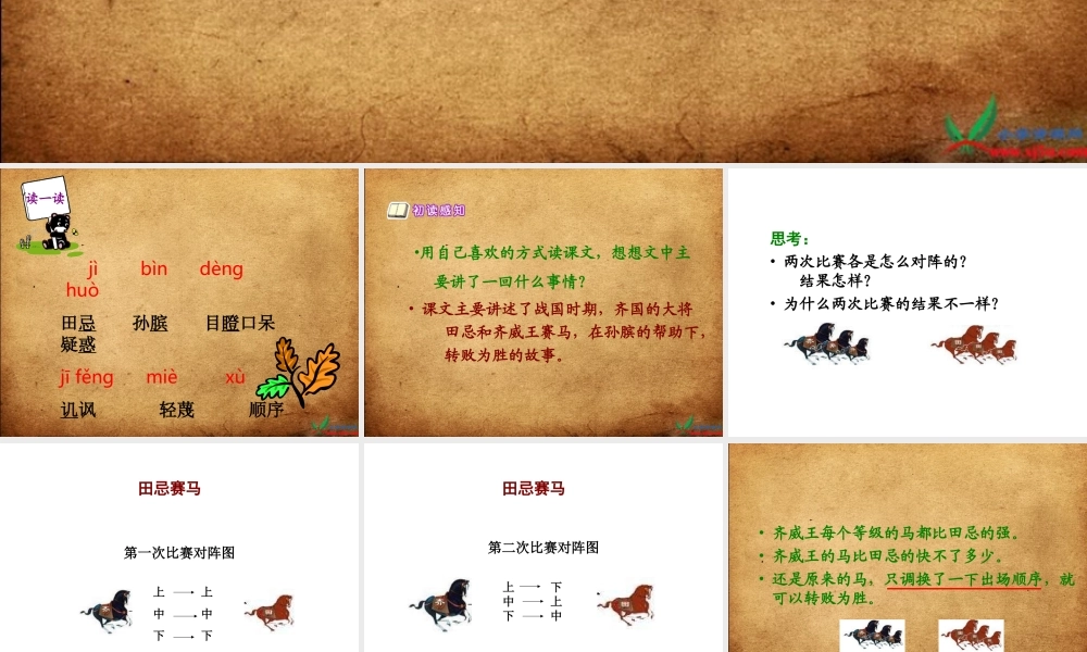 (人教版)五年级语文下册课件-田忌赛马-10-(2)