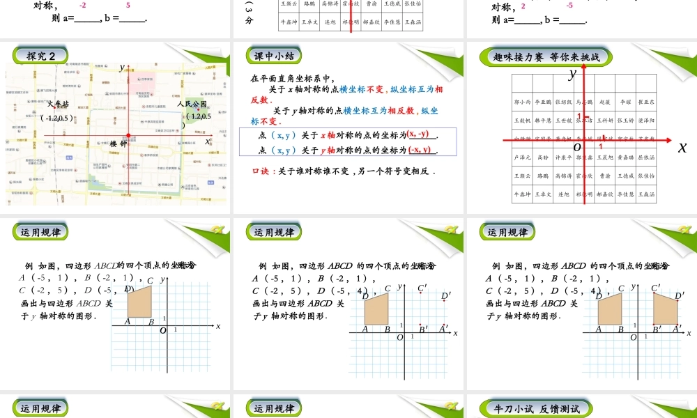 13.2-画轴对称图形(2)用坐标表示轴对称.2画轴对称图形(2)