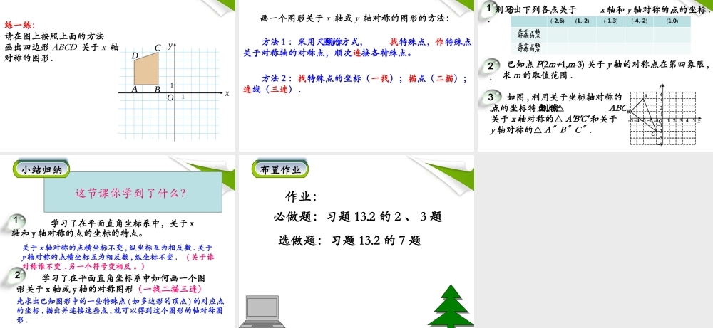 13.2-画轴对称图形(2)用坐标表示轴对称.2画轴对称图形(2)