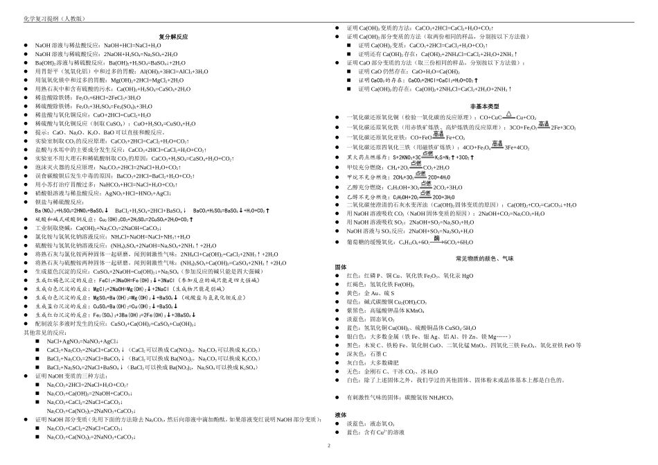 常见化学方程式_第2页