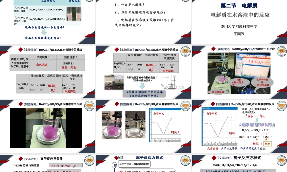 离子方程式的意义