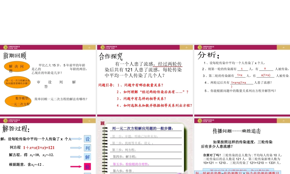 一元二次方程的应用.3-实际问题与一元二次方程(1)课件1