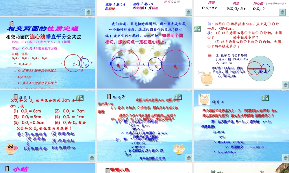 (课件1)3.6圆和圆的位置关系