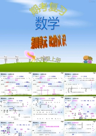 (北师大版)六年级上册数学-第四单元-比的认识-常考题型练习2