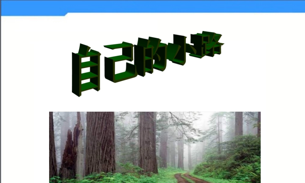 湘教版五年级下册《自己的小路》1PPT课件