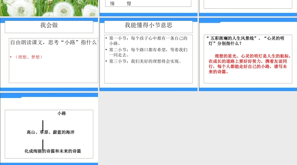湘教版五年级下册《自己的小路》1PPT课件