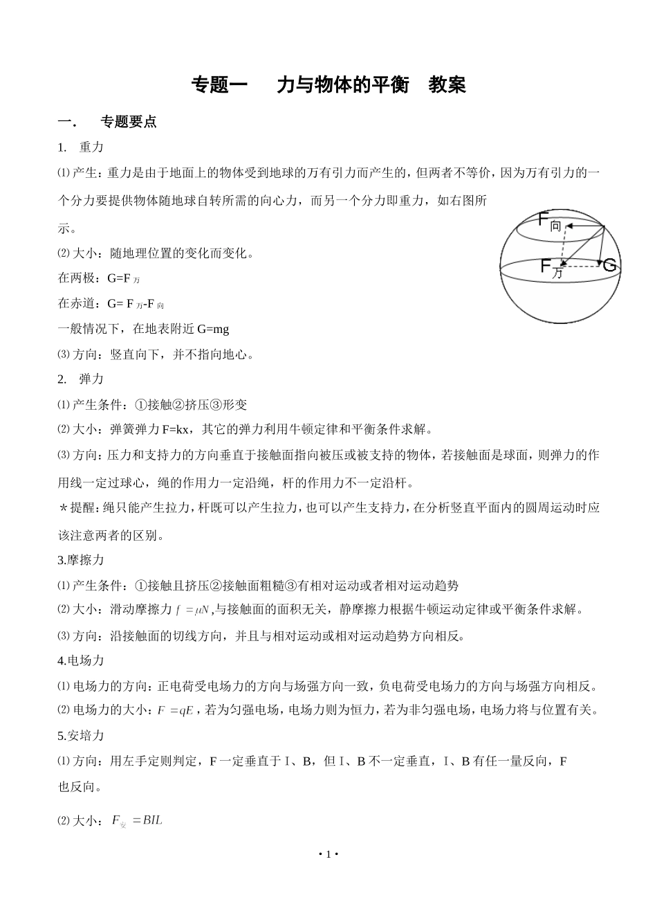 高考物理第二轮复习全套教案_第1页