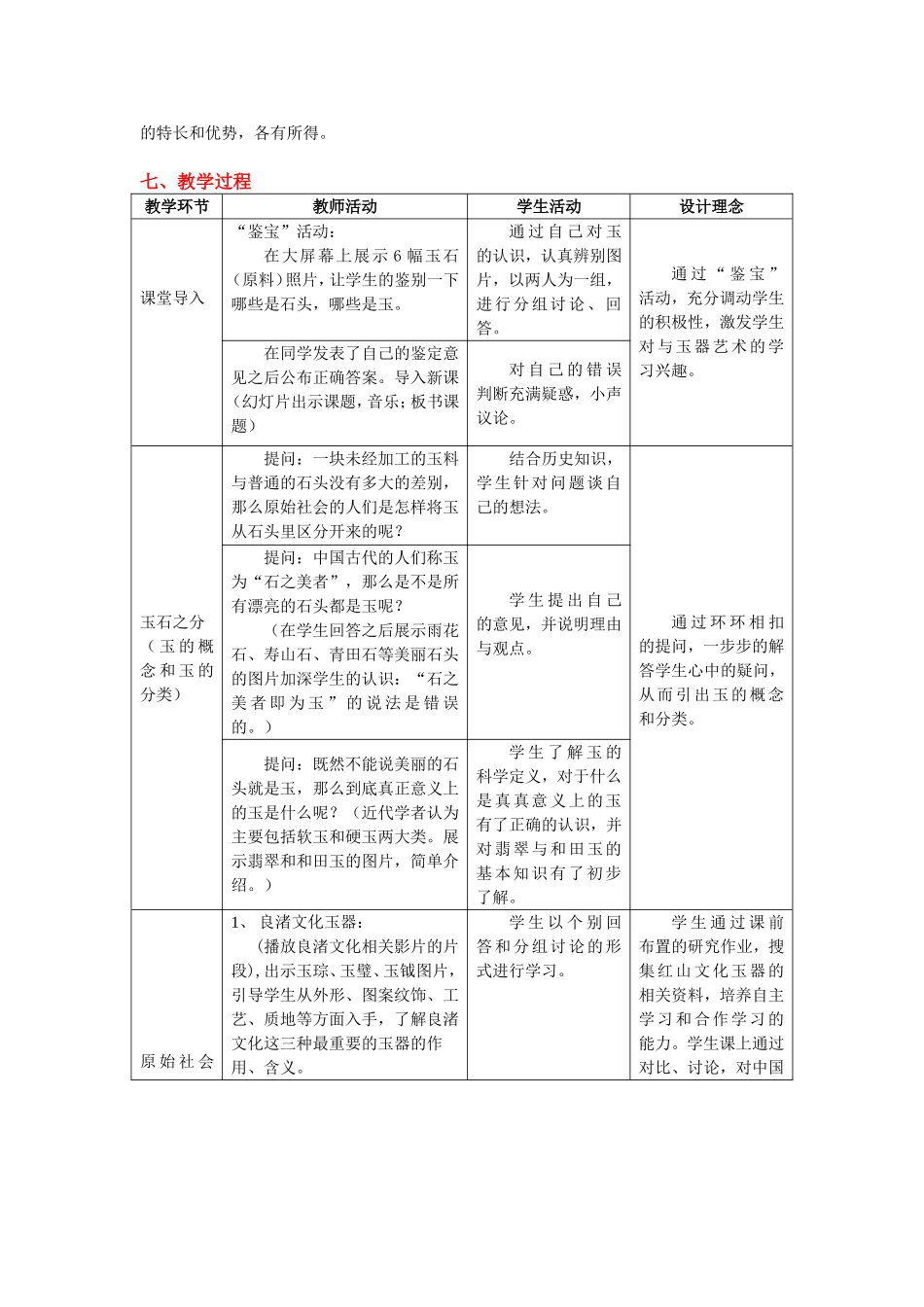 《玉石之分──中国古代玉器艺术》教学设计_第2页