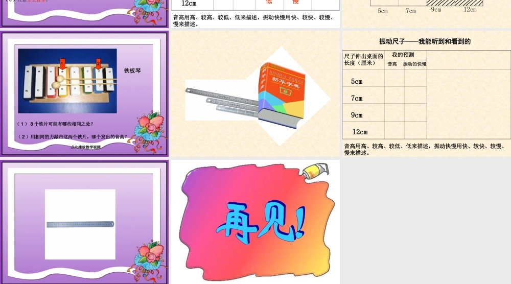 (教科版)四年级科学上册课件-探索尺子的音高变化-1