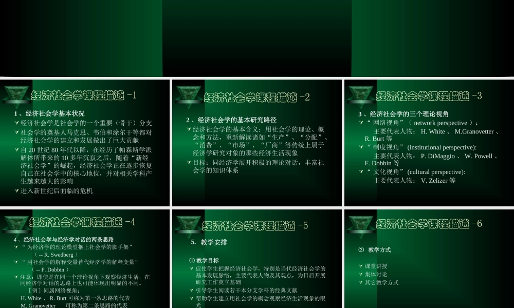 经济社会学课件1