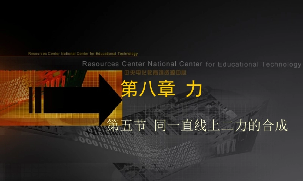 同一直线上二力的合成