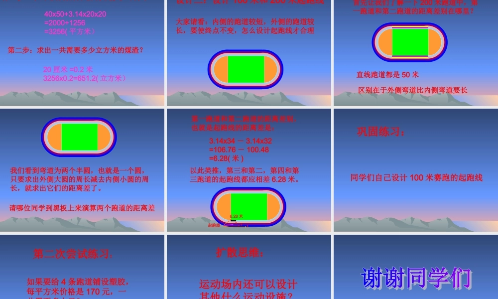 ★数学六年级下人教新课标642设计运动场课件1